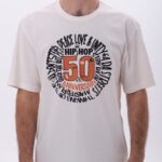 KOSZULKA 50TH ANNIVERSARY OF HIPHOP SCRIPT - BIAŁA