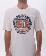 KOSZULKA 50TH ANNIVERSARY OF HIPHOP SCRIPT - BIAŁA
