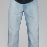 SPODNIE JEANS STR8 REGULAR - JASNONIEBIESKIE